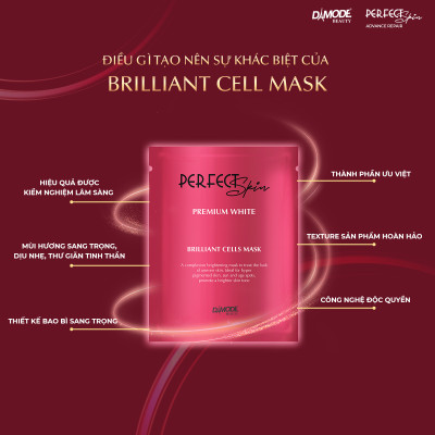 Mặt nạ tinh chất cô đặc cho da mờ da thâm da sạm BRILLIANT CELL MASK DAMODE 10 cái dùng thử 