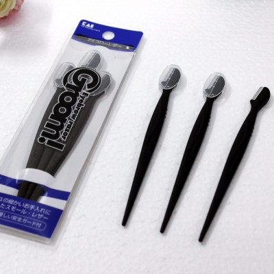 Dao Cạo Lông Mày Kai Groom 38531 - HC1162 Màu Đen (Lẻ 1 Cây)