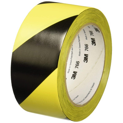 Băng keo dán nền chịu nhiệt sọc vàng đen 50mm x 33m 3M 766 - phân chia khu vực, cảnh báo nguy hiểm