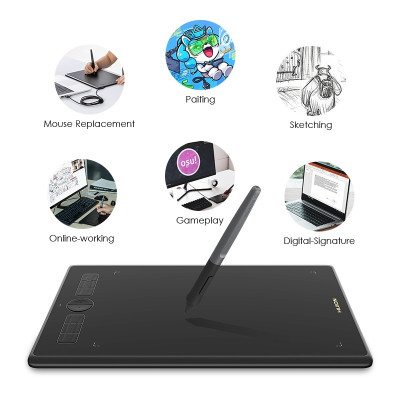 Bảng Vẽ Điện Tử Đồ Họa HUION H580X INSPIROY Kỹ Thuật Số Kèm Bút Vẽ PW100 - Hàng Nhập Khẩu