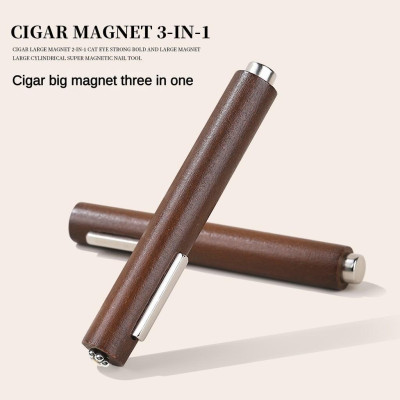 Nam Châm Siêu Từ Tính 3 Trong 1 Vẽ Móng Mắt Mèo, Nam Châm 3in1 Cán Gỗ Nhiều Đầu Dày Hình Trụ Đẩy Sáng 2 Bên, Đẩy Chéo, Tạo Hình Hoa Cúc Làm Nail