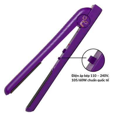 Máy Kẹp Tóc Bằng Sứ PYT Ceramic Styling Tool (2 trong 1) - Màu Tím - Công Nghệ Nhiệt Hồng Ngoại Xa - Có Thể Duỗi, Uốn Lọn Hoặc Uốn Cúp