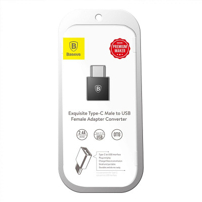 Cổng chuyển/Hub USB Type-C ra USB Type-A 2.0 Baseus - Hàng Chính Hãng