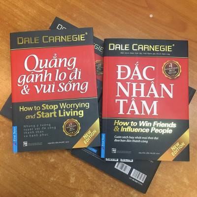 Sách - Đắc Nhân Tâm - Khổ Lớn + Quẳng Gánh Lo Đi Và Vui Sống - Khổ Lớn -  Combo 2 Cuốn - First News