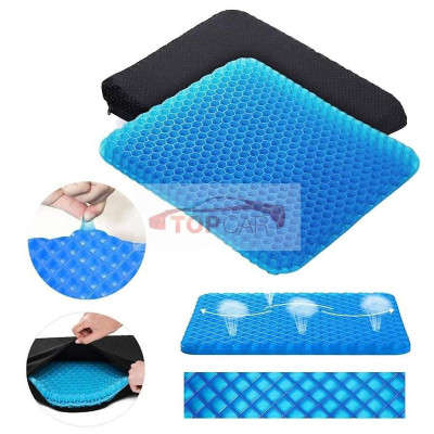 Đệm ngồi 3D silicon thoáng khí, đàn hồi tốt, Nệm lót ghế chất liệu mềm mại chống đau mỏi