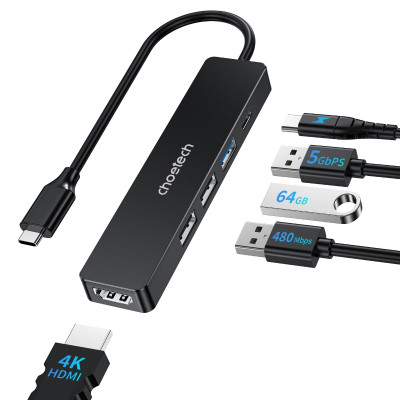 Hub chuyển đổi 5 in1 Choetech HUB-M80 - Hàng chính hãng