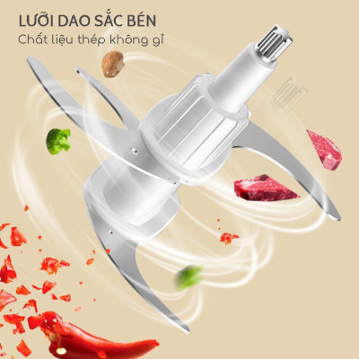 Máy xay thịt đa năng SEKA SK2287, 2 cối thủy tinh, thiết kế 4 - 6 lưỡi dao sắc bén, Công suất mạnh 500W  hàng nhập khẩu