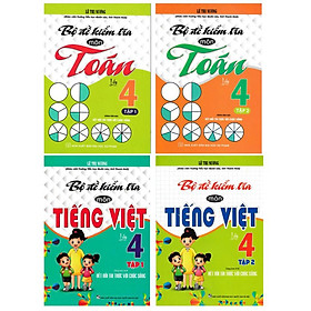 Sách - Combo 4 cuốn: Bộ Đề Kiểm Tra Môn Toán 4 (Tập 1+2)+Bộ Đề Kiểm Tra Tiếng Việt Lớp 4 (Tập 1+2) (Dùng Kèm SGK KNTT)HA