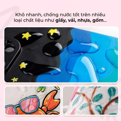 Hộp 36 Bút Lông Màu Acrylic Markers 1 Đầu - Colokit ACM-C005
