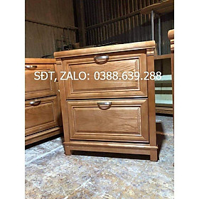 Kệ tủ giày thông minh cánh lật 2 tầng dài 80cm, gỗ sồi