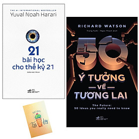 Combo  50 Ý Tưởng Về Tương Lai và 21 Bài Học Cho Thế Kỷ 21( Tặng Kèm Sổ Tay Xương Rồng)