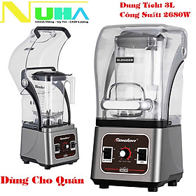 Máy xay sinh tố công nghiệp chống ồn 3L Raiden RD-630, công suất 2680W xay đá, gia vị, rau má, nước sốt, hạt khô-Hàng chính hãng