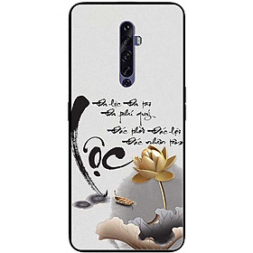 Ốp lưng cho Oppo Reno 2Z - 2F - Reno 6Z - Reno 7Z 5G - 8Z 5G - Reno 8T 4G - Reno 8T 5G - Thư Pháp Lộc Sen Vàng - Hàng Chính Hãng