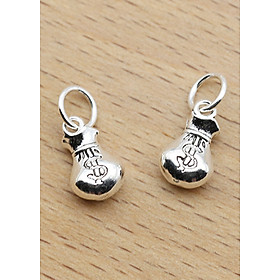 Combo 2 cái charm bạc hình túi tiền treo - Ngọc Quý Gemstones