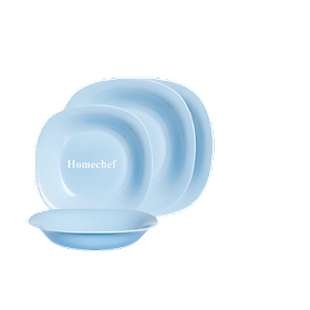 Set 04 đĩa thủy tinh đựng thực phẩm Carine Luminarc Light Blue (P4250*2 + P4126*2), dùng vi sóng