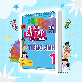 Sách - Phiếu Bài Tập Cuối Tuần Tiếng Anh Lớp 1 - Megabook