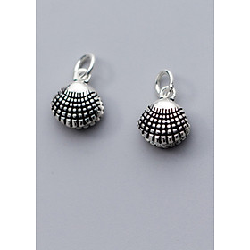 Combo 2 cái charm bạc hình sò huyết treo - Ngọc Quý Gemstones