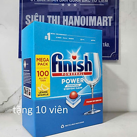 Viên rửa bát Finish 110 viên nhập khẩu nguyên hộp từ Châu Âu + Tặng viên Finish