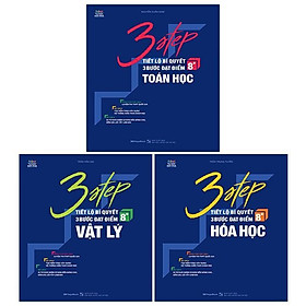 Sách Combo 3 STEP khối A – Tiết lộ bí quyết 3 bước đạt điểm 8+ Toán Lý Hóa - Megabook