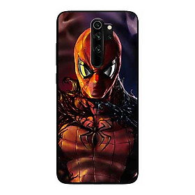 Ốp Lưng in cho Xiaomi Redmi Note 8 Pro Mẫu Người Nhện Cầm Khiên - Hàng Chính Hãng