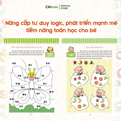 Sách toán cho bé, Phát triển tiềm năng toán học cho trẻ - Toán học cho trẻ mẫu giáo - Lớp chồi 1 (Tái Bản 2021)- 2HBookss