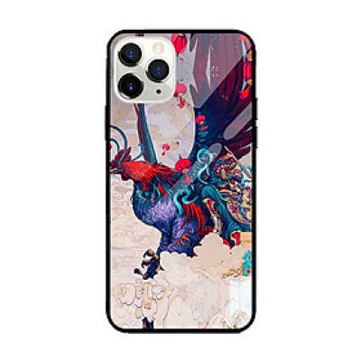 Ốp lưng kính cường lực cho iPhone 11 Pro Nền Gà Bay - Hàng Chính Hãng