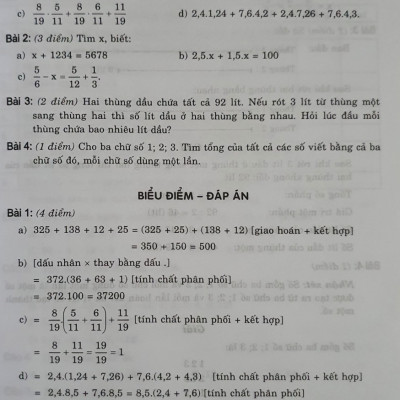 Giới Thiệu Các Dạng Đề Kiểm Tra Toán Lớp 6 (Dùng Chung cho Các bộ Sách Giáo Khoa Hiện hành)