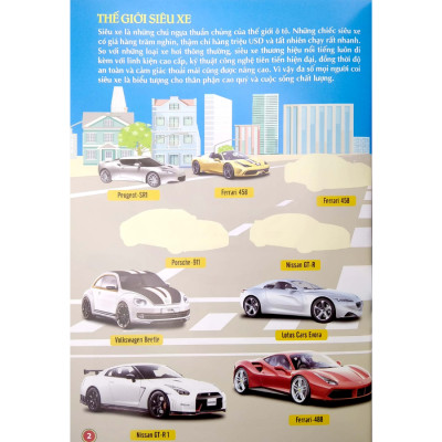 Bách Khoa Toàn Thư Về Các Loại Ô Tô - 1000 Miếng Dán Hình Thông Minh - Siêu Xe