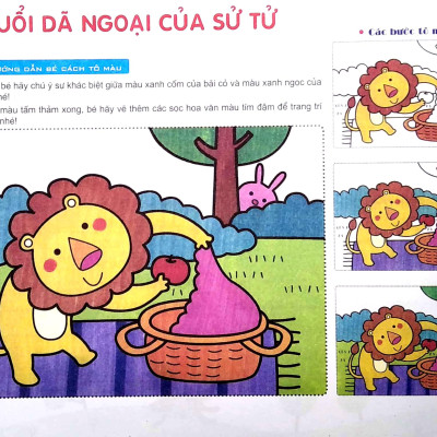 Bộ Sách Thú Vị Dành Cho Bé Nhập Môn Tập Tô - Bé Tập Tô Màu - Màu Vàng Cam