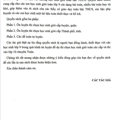 Sách - Bồi Dưỡng Học Sinh Giỏi Toán 9
