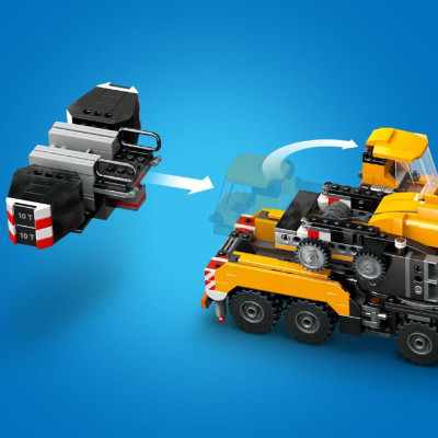 LEGO CITY 60409 Đồ Chơi Lắp Ráp Xe Cần Cẩu Bánh Lốp (1116 chi tiết)