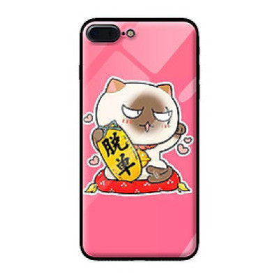 Ốp kính cường lực cho iPhone 7 Plus mẫu MÈO 88 - Hàng chính hãng