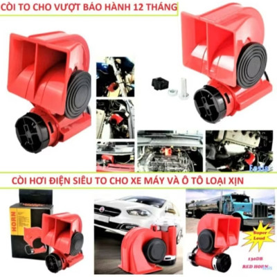 CÒI HƠI ĐIỆN KÊU CỰC TO HAY LẮP XE MÁY ÔTÔ MẪU MỚI CỰC CHẤT