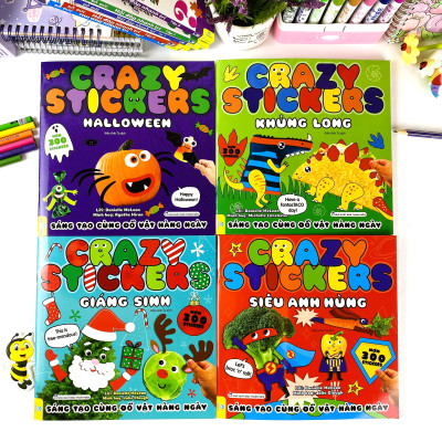 Sách - Crazy Stickers - Sáng Tạo Cùng Đồ Vật Hàng Ngày (hơn 300 stickers) - ndbooks
