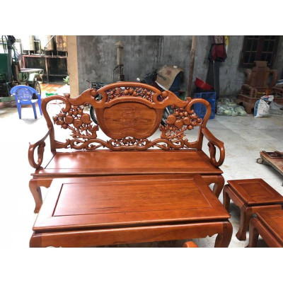 Bộ bàn ghế giả cổ kiểu guột gỗ gụ