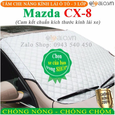 Tấm che chắn nắng kính lái ô tô Mazda CX8 CAO CẤP 3 Lớp Chắn Nắng Cản Nhiệt
