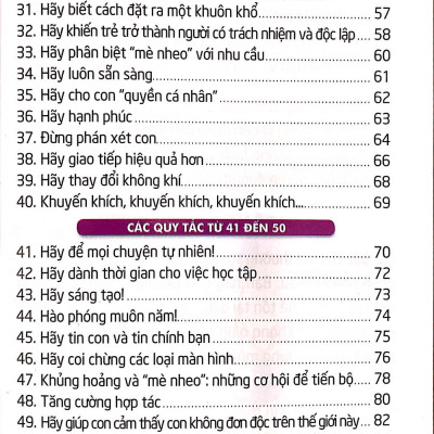 Bộ 50 Quy tắc vàng - Giáo dục tích cực