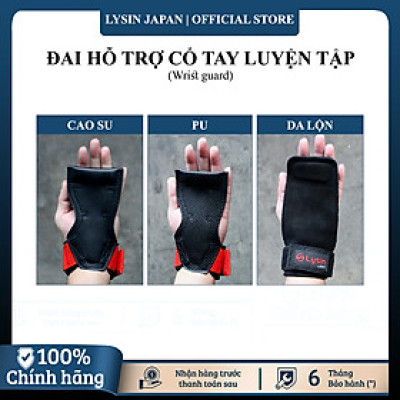 Lysin - đai hỗ trợ bảo vệ cổ tay, lòng bàn tay chất liệu cao su thoáng khí chống trượt tập gym chuyên nghiệp găng tay tập gym dây kéo lưng lifting straps năng tạ kéo xà deadlift tập gym