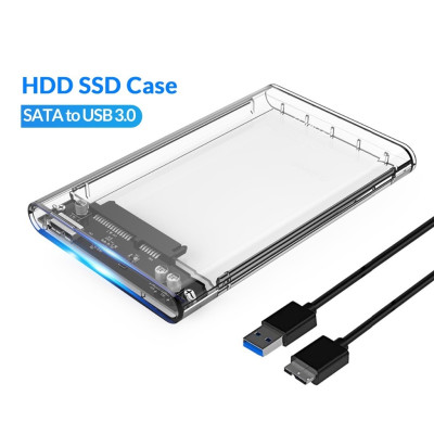 Box ổ cứng di động 2.5 inch trong suốt hộp đựng ổ cứng laptop PC chuẩn USB 2.0 - miếng lót chuột