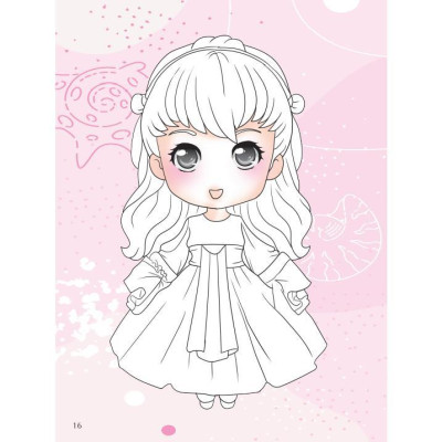 Sách - Dán Hình & Tô Màu IQ EQ CQ - Chibi Girl Tô Màu Bé Dái - Cá Tính - Kèm Sticker - Việt Thư
