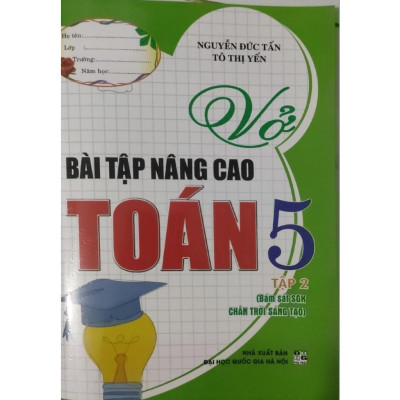 Sách - Combo Vở Bài Tập Nâng Cao Toán 5 Tập 1 + 2 (Bám Sát SGK Chân Trời Sáng Tạo) (Bộ 2 Cuốn) (HA-MK)