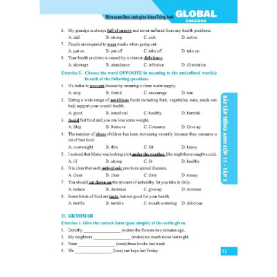 Sách - Global Success - Bài Tập Tiếng Anh Lớp 11 - Có Đáp Án - Tập 1 - Minh Thắng