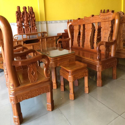 Bộ Bàn Ghế Minh Quốc Triện Gỗ Gõ Đỏ