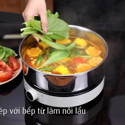 Bộ nồi chảo iNox cán rời 9 món - Không phủ lớp chống dính