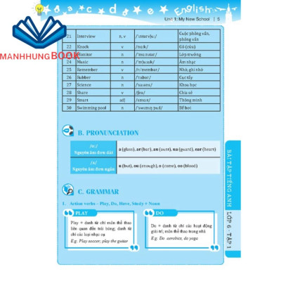 Sách - GLOBAL SUCCESS Bài tập tiếng anh lớp 6 tập 1 (có đáp án) - tái bản 01