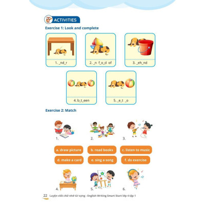 Sách - Luyện Viết Chữ Nhớ Từ Vựng - English Writing Smart Start Lớp 4 - Tập 1 - Megabook