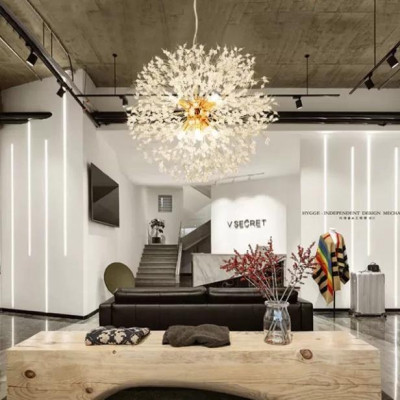 Ảnh thật - Đèn chùm bông tuyết, đèn thả trần tối tân TL045 - ưu đãi bóng led DT