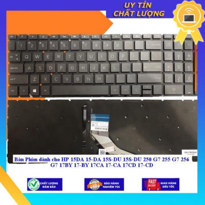 Bàn Phím dùng cho HP 15DA 15-DA 15S-DU 15S-DU 250 G7 255 G7 256 G7 17BY 17-BY 17CA 17-CA 17CD 17-CD - MÀU BẠC - CÓ ĐÈN - Hàng Nhập Khẩu New Seal