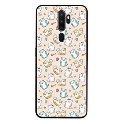 Ốp lưng dành cho Oppo A5 ( 2020 ) - A9 ( 2020 ) - Find X2 - F11 Pro mẫu Họa Tiết Mèo Trái Tim
