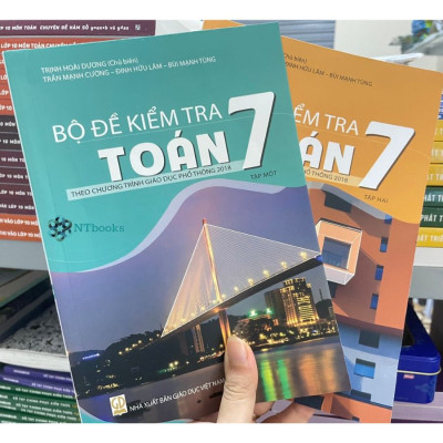 Combo 2 cuốn sách Bộ đề kiểm tra Toán 7 Tập 1 + Tập 2 (Theo chương trình giáo dục phổ thông 2018)